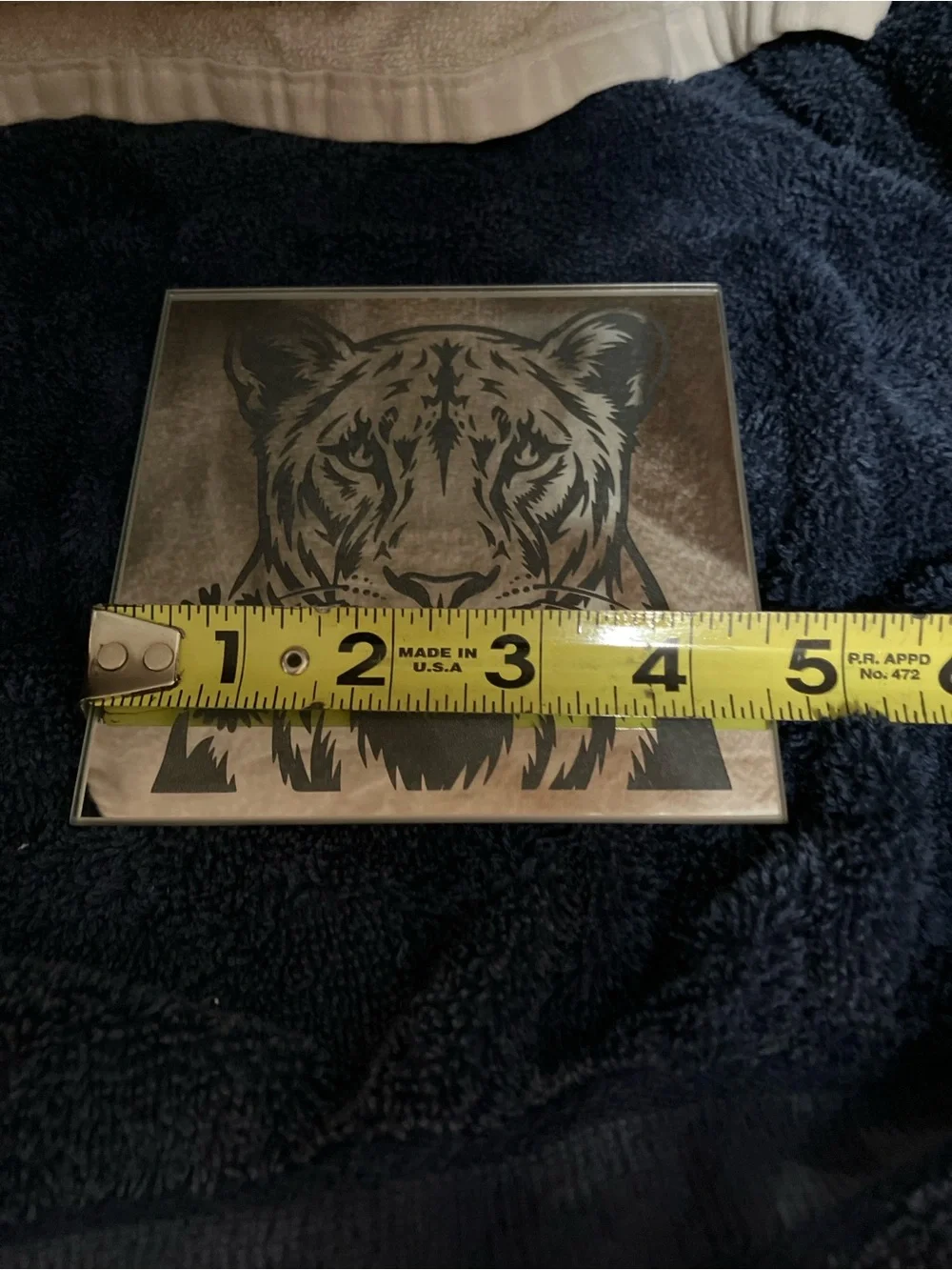 Lioness Flame In Eyes Etched Glass Mirror Candle Coaster Women Motivation